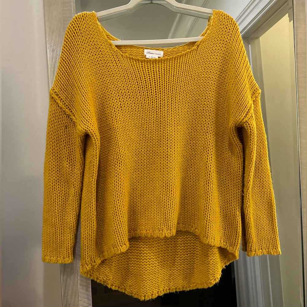 Lovers and Friends Mustard Woven Sweater